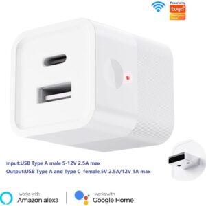 Tuya app Micro WIFI USB adaptor, Smart 5-12V DC outlet Switch